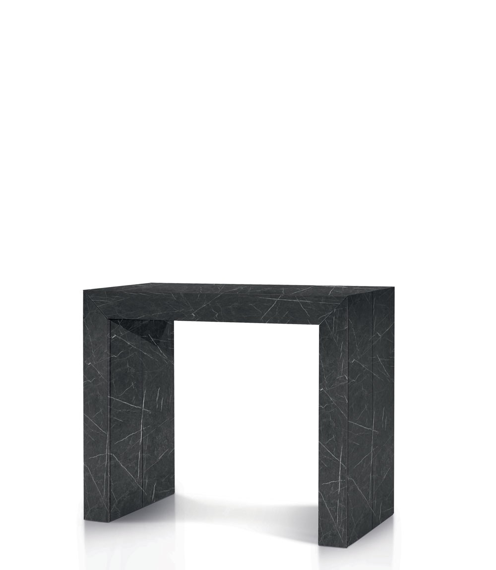Consolle Tavolo 90 x 45 effetto Marmo Allungabile 90 x 295 cm