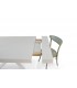 Sistema di apertura tavolo Allunghe Legno Massello Bianco