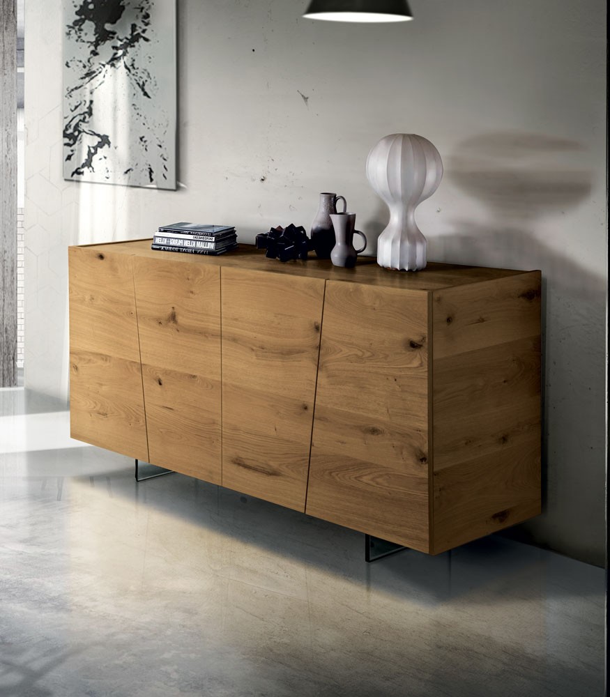 Credenza 4 ante Rovere notato