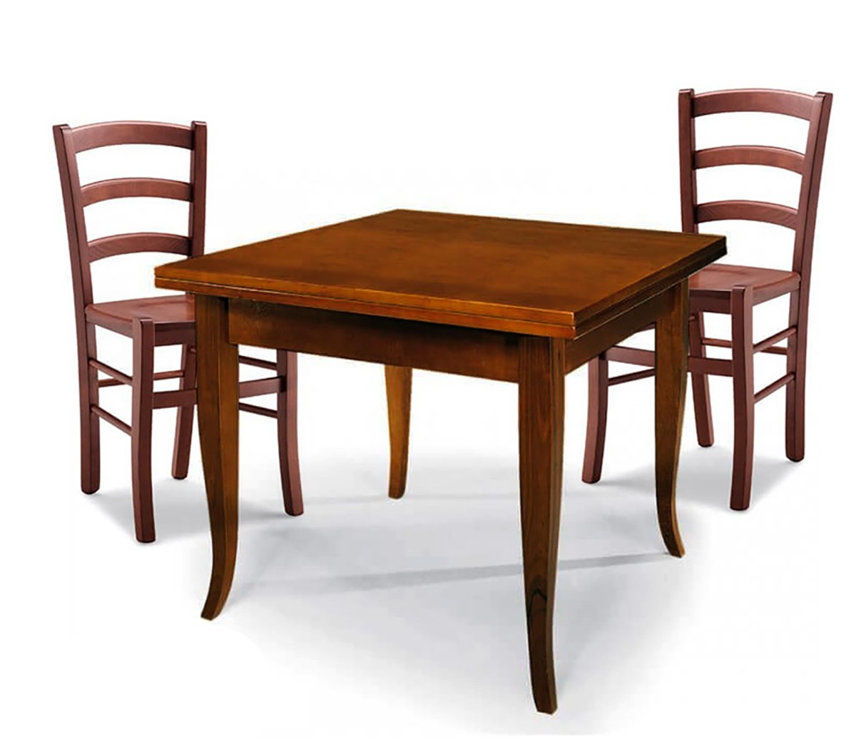 Set Tavolo da cucina 160 x 85 allungabile + 6 Sedie Legno massello