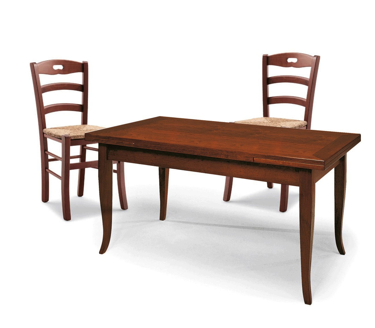 Set Tavolo da cucina 160 x 85 allungabile + 6 Sedie Legno massello