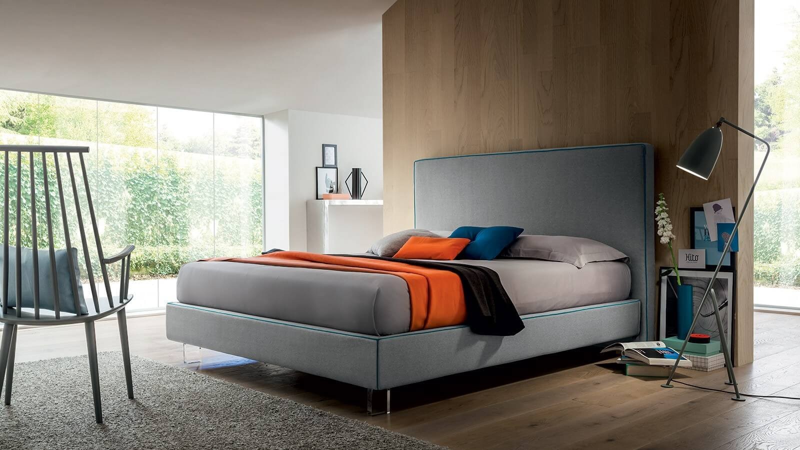 Letto Imbottito Design Semplice Charles Felis