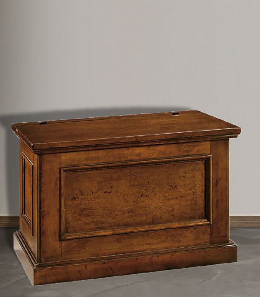Cassapanca Baule in legno Massiccio Noce