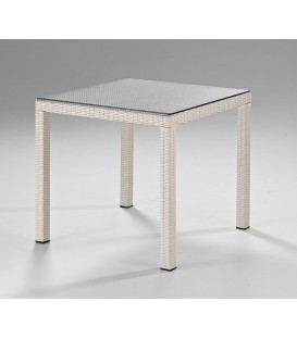 Tavolo quadrato da esterno IKARO Bianco