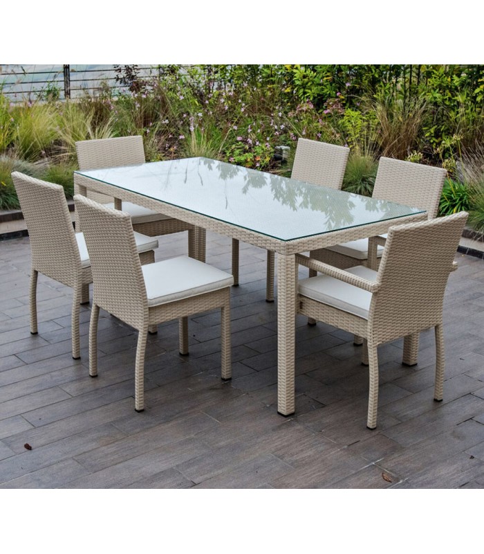 Tavolo da giardino bianco
