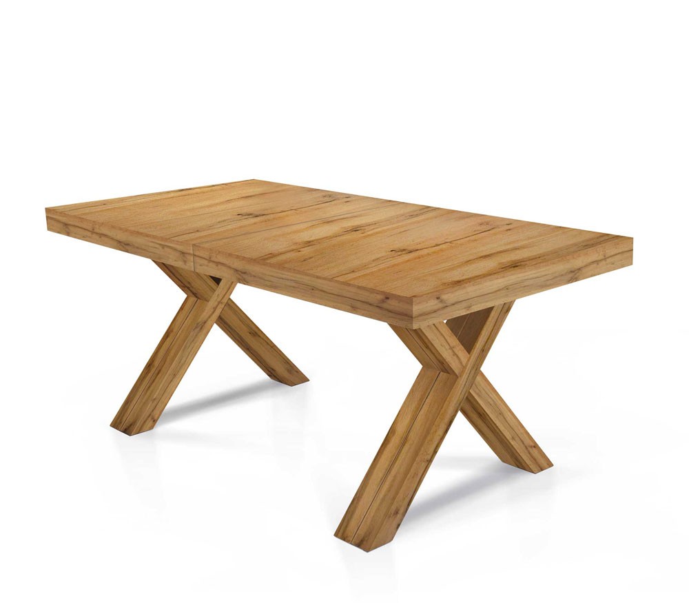 Tavolo in Legno di Rovere Bianco Consumato