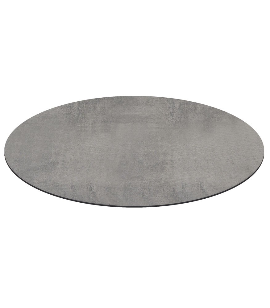Piano Rotondo per tavolo in HPL Cemento 10mm