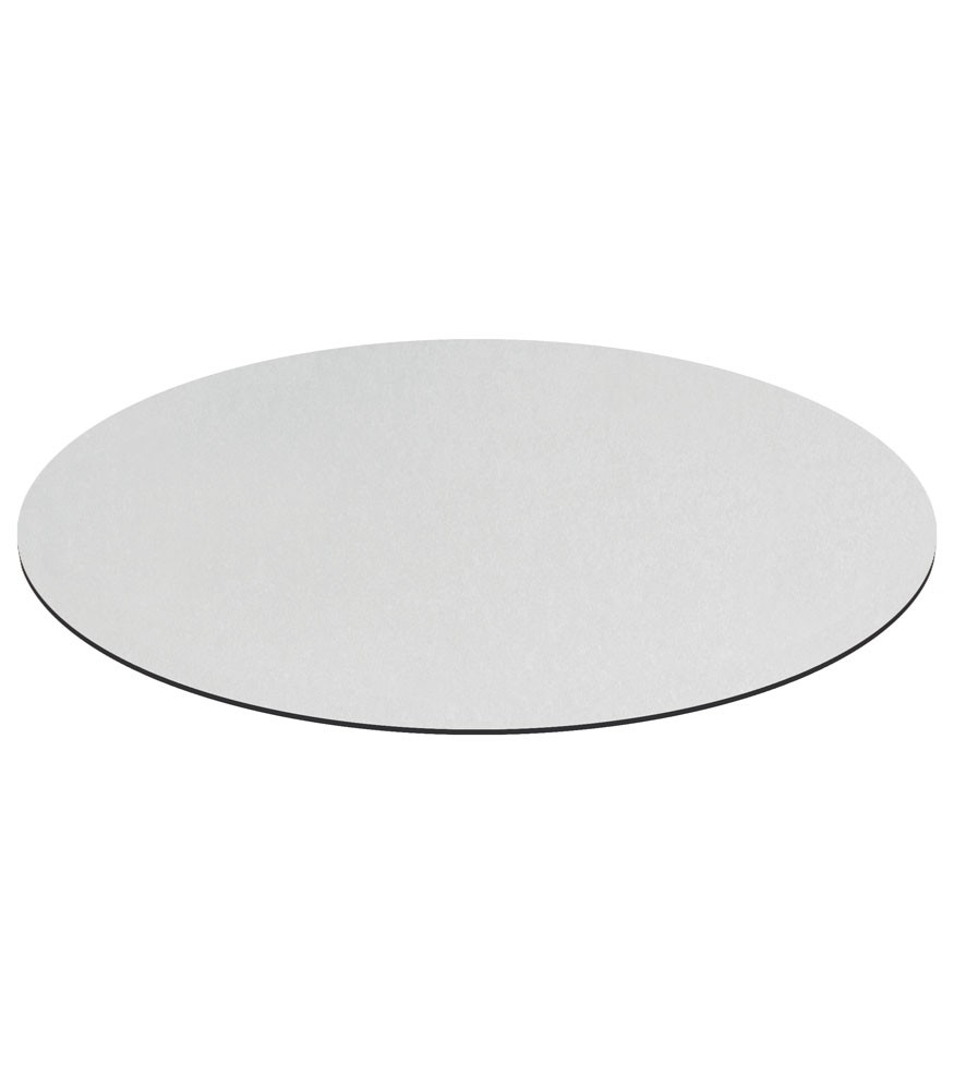 Piano Rotondo per tavolo in HPL Bianco 10mm