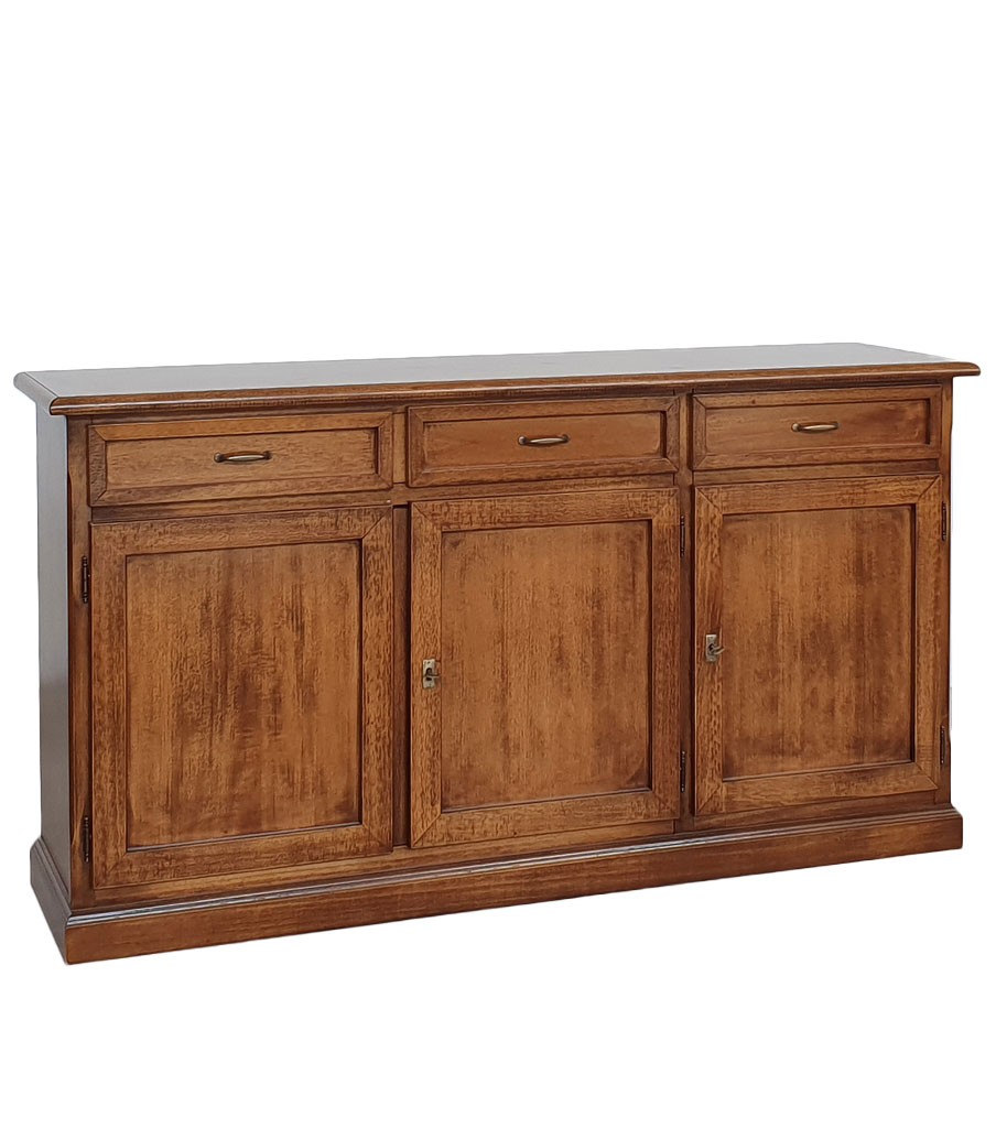 Credenza Martini 3 porte 3 Cassetti Noce Bassano