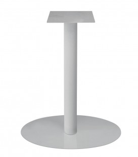 Base rotonda per tavolo Snack in metallo Bianco H.105
