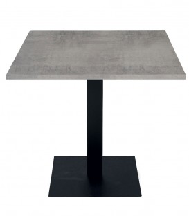 Tavolo da Ristorante Base Quadrata Antracite Piano Cemento