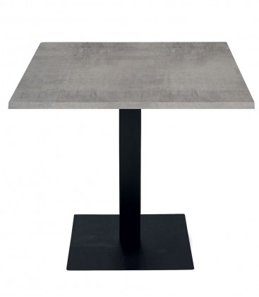 Tavolo da Ristorante Base Quadrata Antracite Piano Cemento