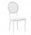 Sedia in legno Shabby Chic Imbottita Ecopelle Bianca