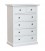 Cassettiera in legno Bianca 4+2 cassetti lisci