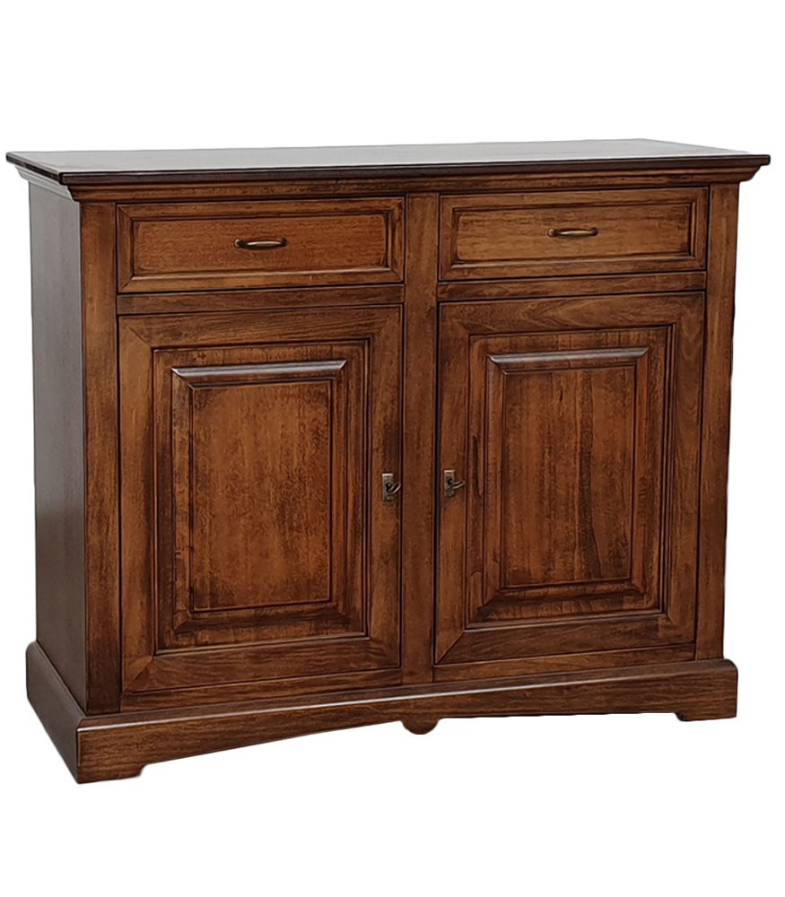 Credenza 2 Ante a Goccia in legno Noce Bassano