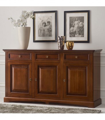 Credenza 3 Ante a Goccia in legno Noce