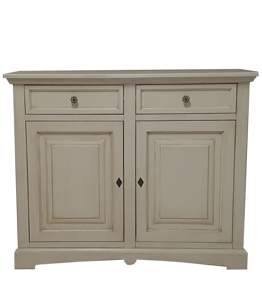 Credenza 2 Ante a Goccia in legno Avorio